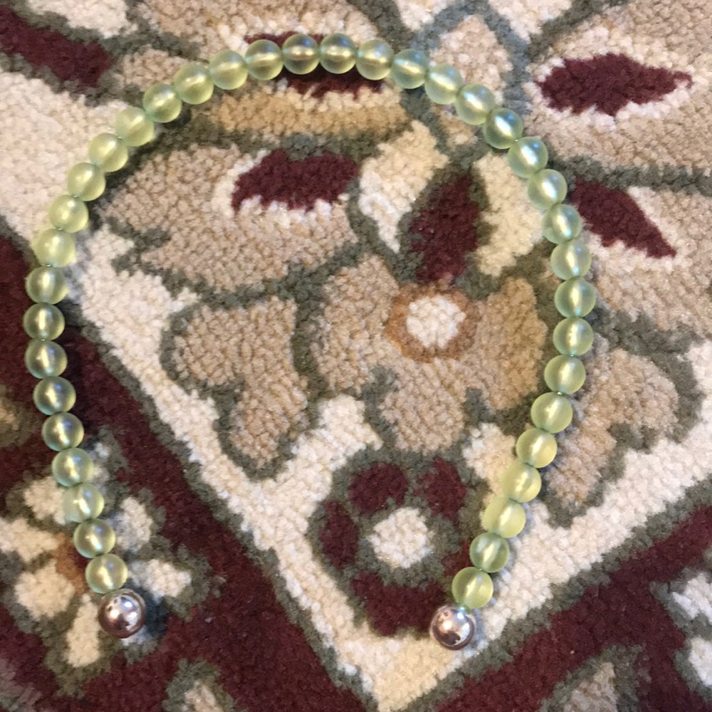 Green beaded headband